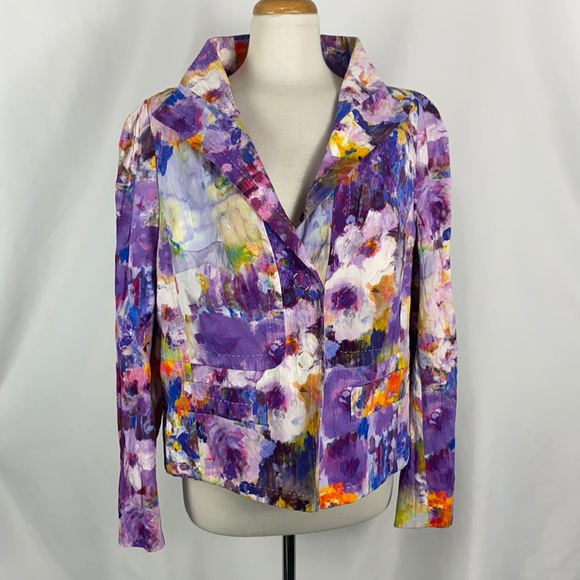 Escada Pastel Print Blazer - Picture 1 of 4